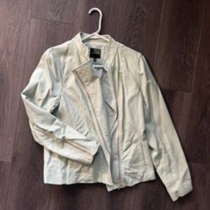 The Limited Sage Green Faux Leather Jacket - Size Large